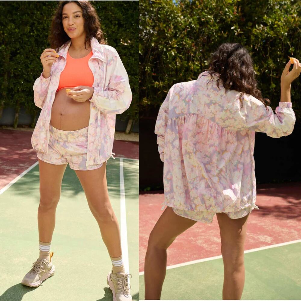 Free People FP Movement x Hatch Under The Sun Maternity Zip Up Windbreaker L NWT